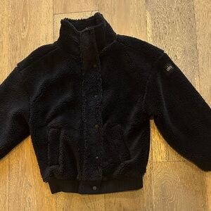 ALO Yoga Women Black Fleece Jacket Never Worn